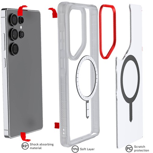 Samsung Galaxy S25 Ultra Case Clear MagSafe Magnetic Phone Cover Ghostek COVERT - Picture 25 of 52