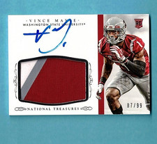 Vince Mayle Rookie Autograph-Patch 2015 National Treasures #340 RC #d /99 D211