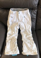 The North Face Girls 10/12 White Ski Snow Pants Adjustable with detachable liner