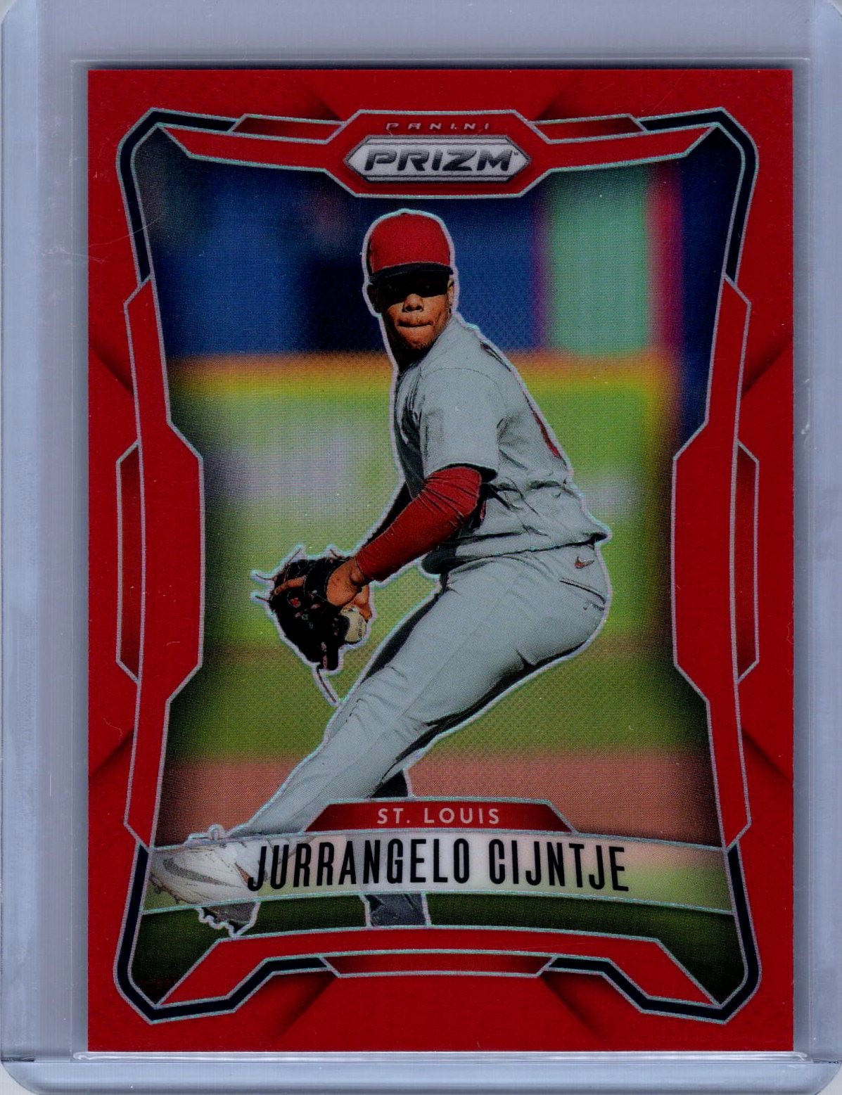 2026 Panini Prizm #48 Jurrangelo Cijntje Red Prizm #/299