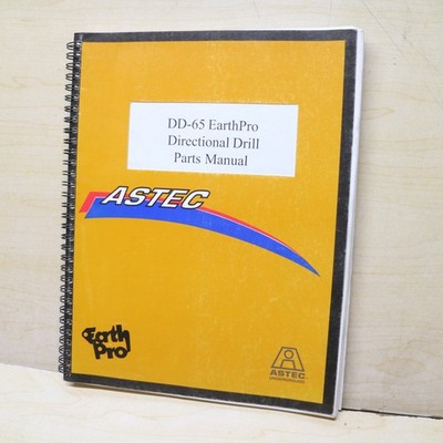ASTEC DD-65 EARTHPRO Directional Drill Parts Manual book catalog list spare