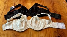 2 Wacoal Awareness Bras Black & White W/ Exte...
