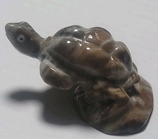Ron Laahty Zuni Fetish Turtle Stone Carving S...