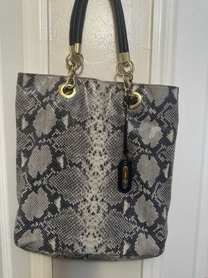Cynthia Rowley Leather Snake Skin Hobo Satchel Shoulder Bag Large Size Beautiful