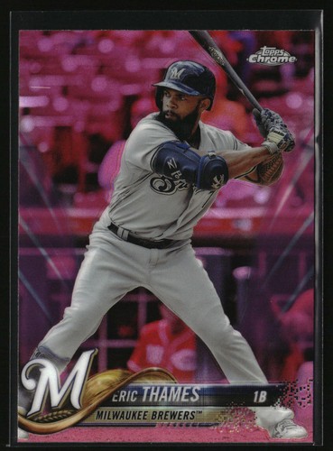 2018 Topps Chrome #7 Eric Thames Pink Refractor - Imagen 1 de 2
