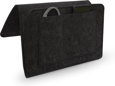 Felt Bed Bag, 20 x 32 cm Hanging Bag with 5 Compartments, Sofa Organiser,