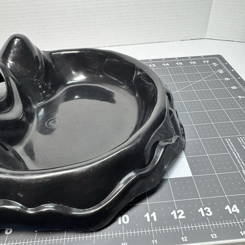 Vintage Black Ghost Halloween Candy Dish Bowl – Smiling Ghost Figure Decor - Picture 8 of 12