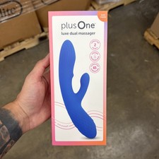 New Plus One LUXE Dual Vibrating Massager Blue Model 6734 Sealed