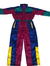 Vintage 80’s Men’s Waterproof All In one Ski Suit Sz Waist 36” #404