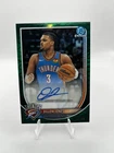 Dillon Jones 2025-26 Bowman Green Reptilian Refractor Auto 39/99 OKC Thunder