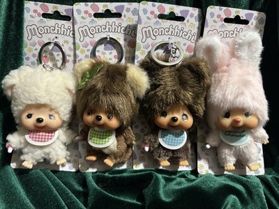 Monchhichi Big Head keychain/Dangler Set Of 4 Tanu Tanu, Chamu