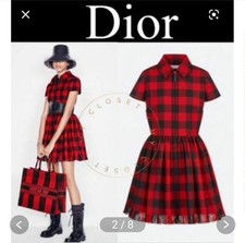 USED FINAL PRICE CHRISTIAN DIOR FRIDGE CHECK DRESS GOOD