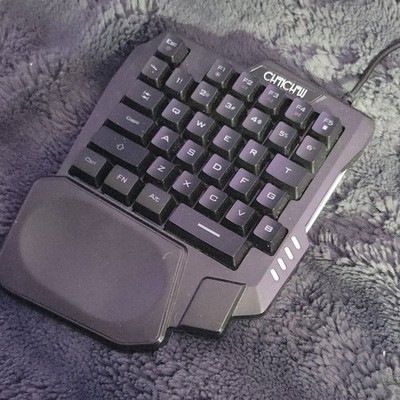 ChonChow T10B One Hand Gaming Keyboard Wired USB Black for PC Mac PS4 PS5 Xbox