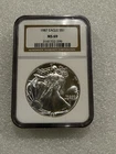 1987 Silver Eagle NGC MS69 Brown  Label ~ NO SPOTS ~ PRISTINE   (299)