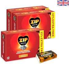 Reliable Long Burning Energy Block Firelighters - 3x40 Cubes for BBQs & Stoves 8.33 per lighter