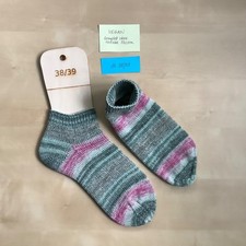 Handgestrickte VEGANE Sneaker-Socken Gr. 38 / 39 * weich * 76 % Baumwolle