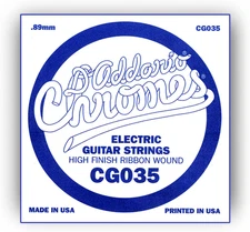 CG035 Flat Wound Electric Guitar Single String, .035