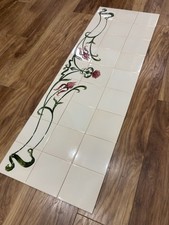 27 New Victorian Art Nouveau Fireplace Hearth Splashback Tile Tiles Set Floral