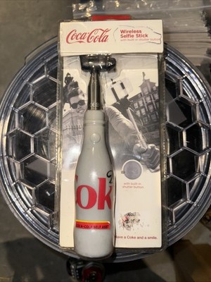 Coca-Cola Zero Wireless Selfie Stick W/ Built-in Shutter Button Brand New Sealed