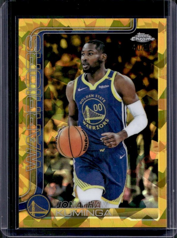 2025-26 Topps Chrome Sapphire Jonathan Kuminga Gold Refractor #/50 Warriors