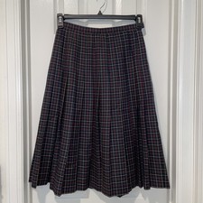 Plaid Vintage Wool Skirt 6