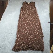 Vintage April Cornell Dress Medium Brown Fairy Floral Pixie Whimsy Goth 90s Y2K