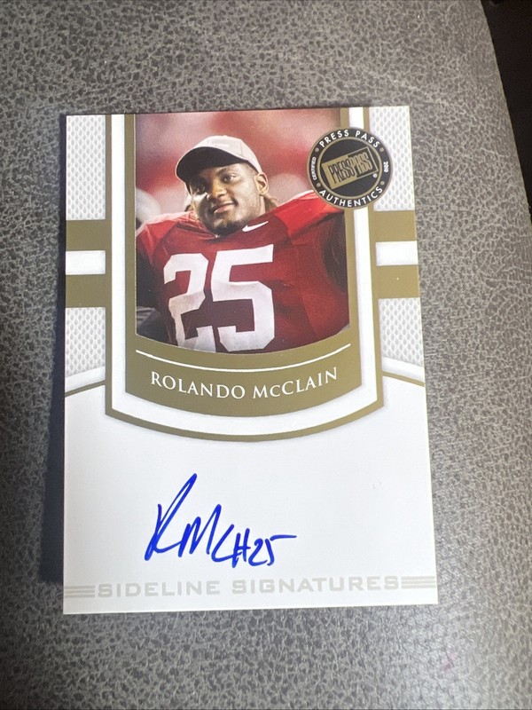 2010 Portrait Edition Sideline Signatures Gold Rolando McClain #SS-RM Alabama!