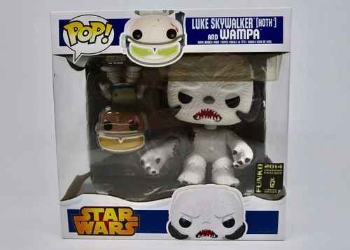 Funko Pop Star Wars Luke Skywalker Hoth and Wampa convention 2014 new MIB
