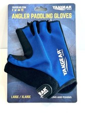 YakGear Agler Paddling Gloves Kayak & Fishing Blue Black Large / XLarge NWT 