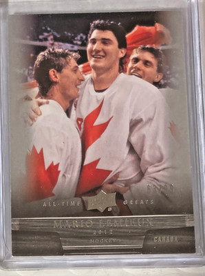 2012 ALL TIME GREATS 84 TEAM CANADA MARIO LEMIEUX 63/99 - LINES ARE REFLECTI0NS