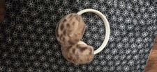 Leopard Print Faux Fur Earmuffs Winter Warm Ear Warmers Adjustable Headband