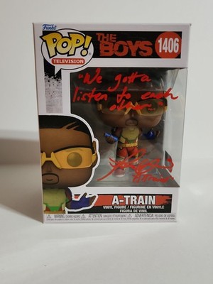 Jesse T Usher Autographed A-Train Funko 1406 SWAU Auth With Inscription 