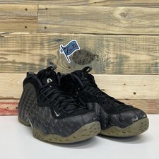 Nike Air Foamposite One "ALL Over Swoosh" Tenis Atléticos Para Hombres Talla 9 Negras RARAS