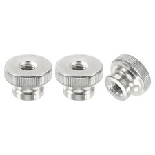 Knurled Thumb Nuts, 3Pcs M10 Carbon Steel Nut High Head Through Hole, Silver