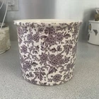 Antique Burleigh ARDEN STAFFORDSHIRE Purple TransferWare Planter Crock 5.5x6.75”