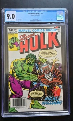Incredible Hulk 271 Newsstand 9.0 White Pages FIRST APPEARANCE of Rocket Raccoon
