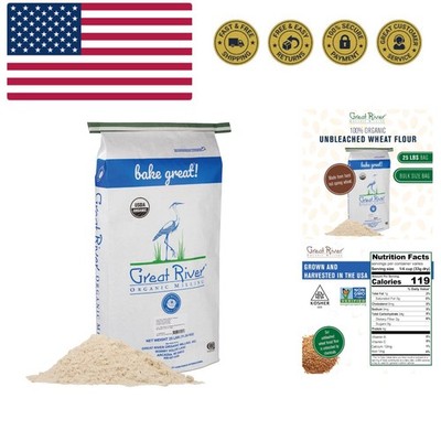 Organic Unbleached Wheat Bread Flour | Artisan Bread Flour for Baking | Multi...