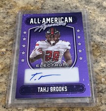 See Comps-Tahj Brooks 2024 leaf electrum Purple All-American Aspirations Auto/15