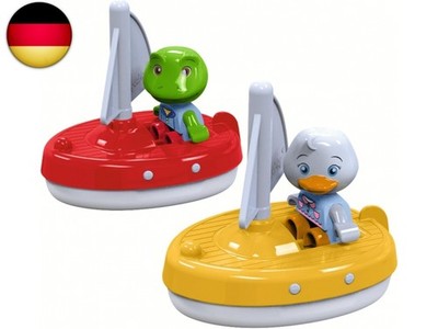 AquaPlay - 2 Segelboote + 2 Figuren - Zubehör für AquaPlay Wasserbahnen oder f