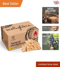 High Flame Wood Wool Fire Starters - 400 Natural Firelighters for Every Occasion 0.11 per lighter