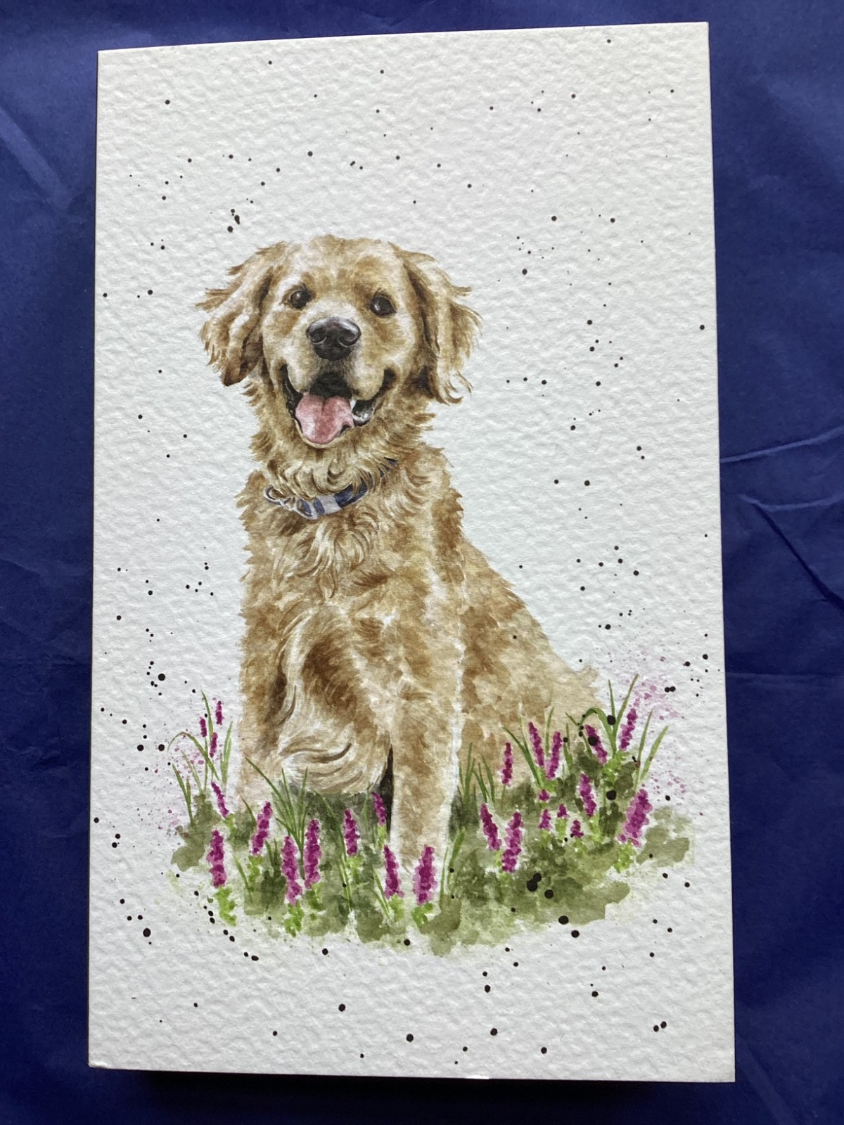 Wrendale  notepad. 140 sheets GOLDEN MOMENTS (Golden Lab/Retriever)