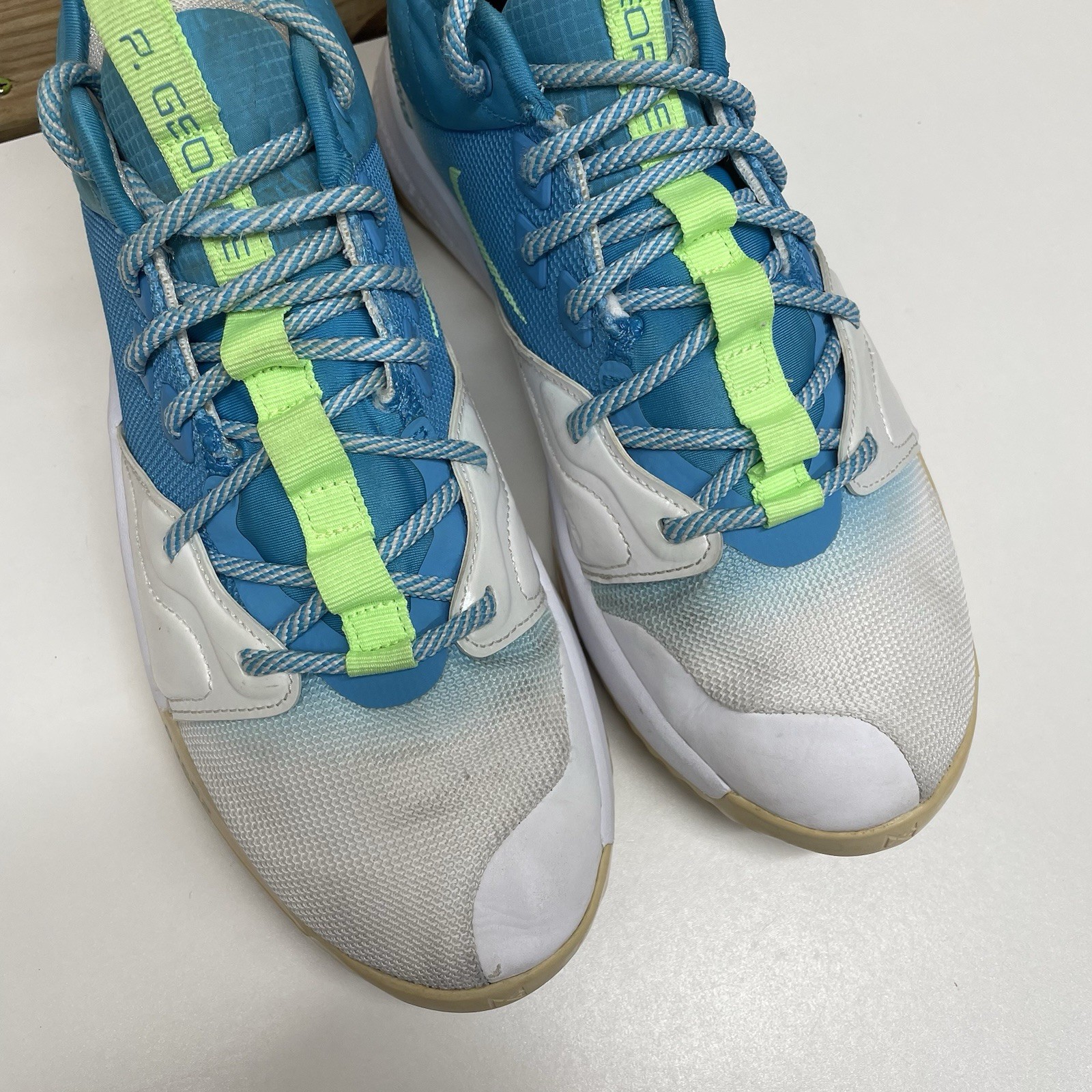 Nike PG 3 Paul George "Lure" Platinum Tint Men’s Size 9.5 Blue White RARE image 9