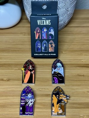 Disney Villains Stained Glass Blind Box Enamel Pin - You Choose