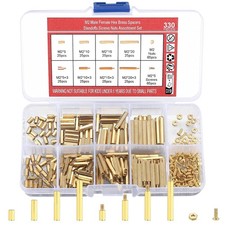 330 Pcs M2 Brass Hex Standoff Screw Nut Assortment Kit