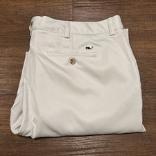 Vineyard Vines Performance Links Pant Golf Stretch Men  s 40x30 Stone Off White