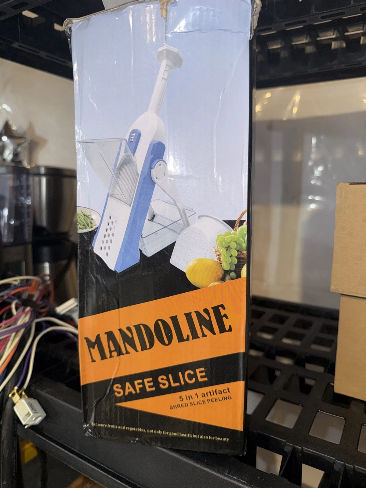 Safe Mandoline Slicer 5 in 1 Vegetable Chopper Food Potato Cutter Adjustable
Opens in a new window o
