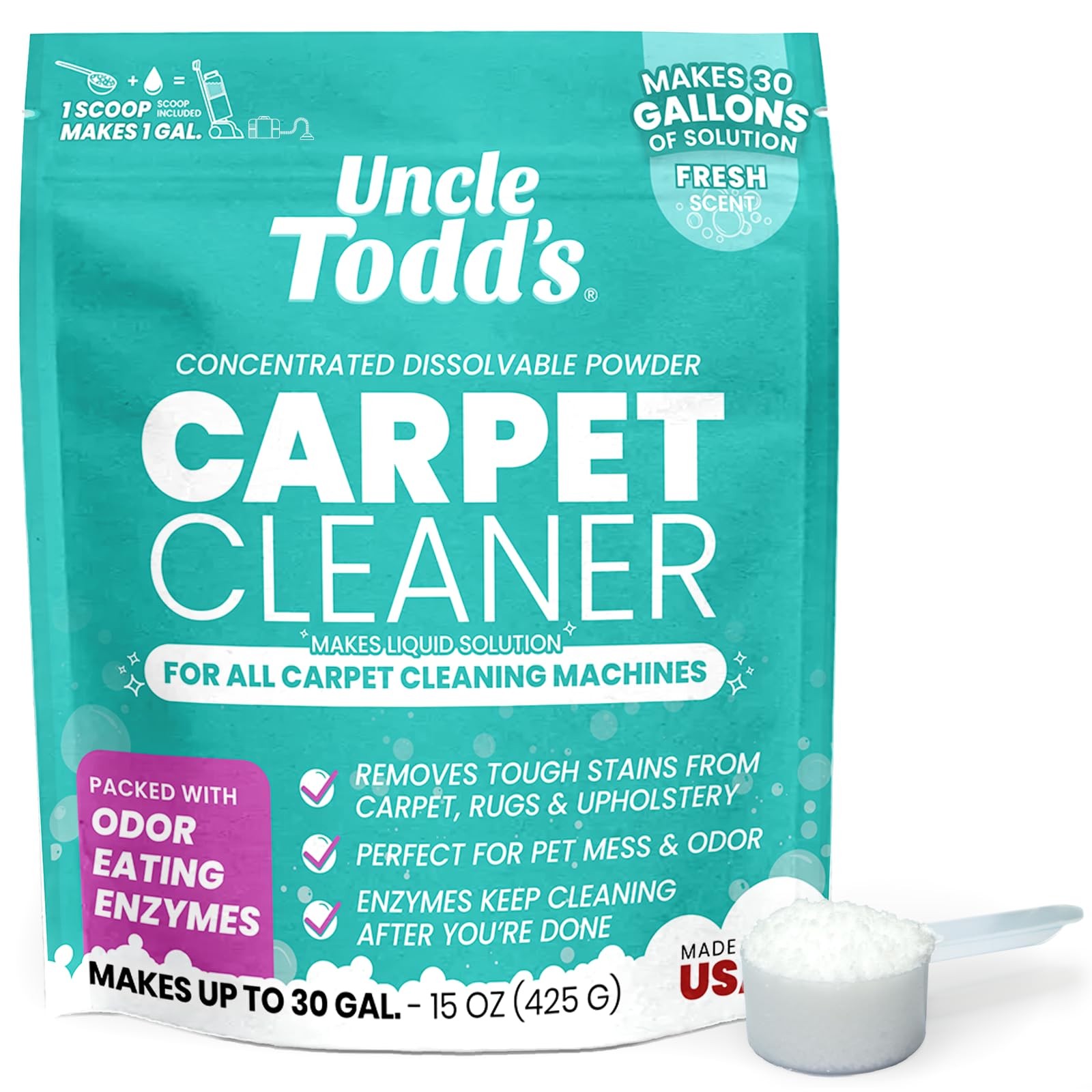 Carpet Cleaner Powder for Machines | Makes 30 Gallons of Carpet Cleaner Solut...-image
