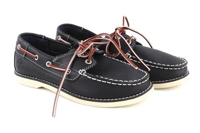 TIMBERLAND 3177A-A4498 Jungen EU33/34 Navy Echte Leder Loafers Schuhe