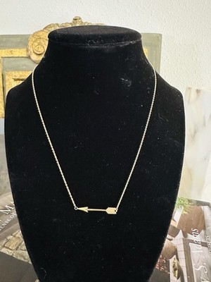 gold arrow necklace 14k