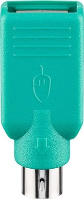Goobay 68919 USB-Adapter, Grün - USB-Buchse (Typ A) > Mini-DIN 6-Stecker (PS/2)